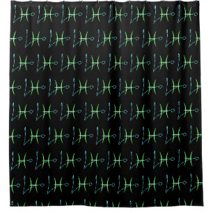 Zodiac Constellation Pisces Shower Curtain