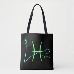 Zodiac Constellation Pisces Tote Bag