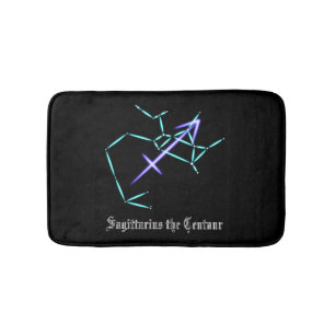 Zodiac Constellation Sagittarius Bath Mat