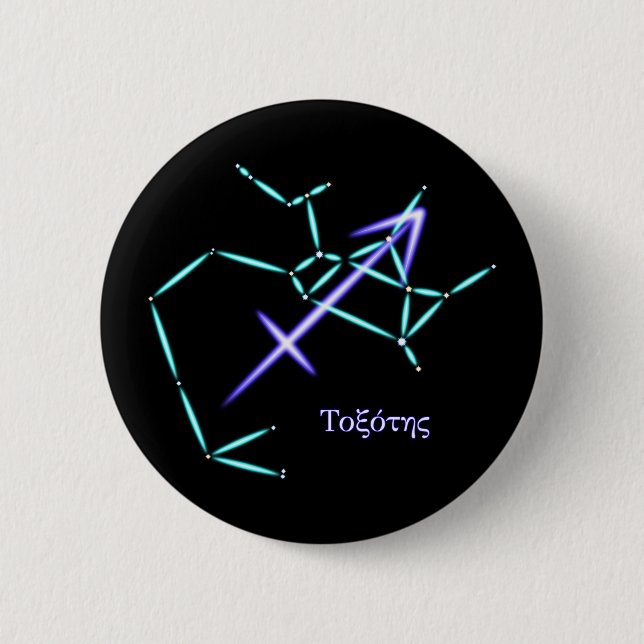 Zodiac Constellation Sagittarius Button (Front)