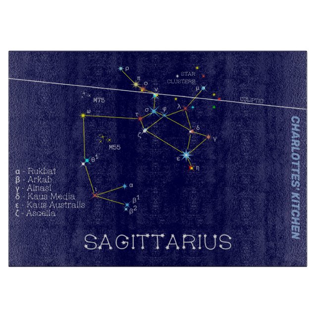 Zodiac Constellation Sagittarius Cutting Board (Front)