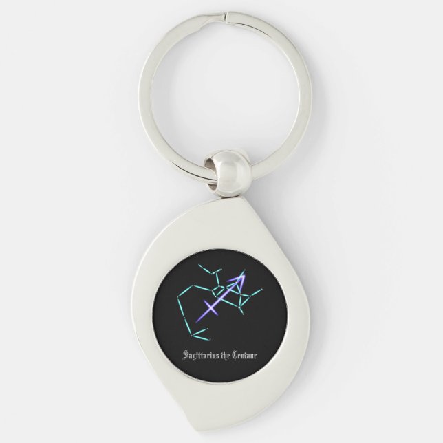Zodiac Constellation Sagittarius Keychain (Front)