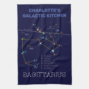 Zodiac Constellation Sagittarius Kitchen Towel