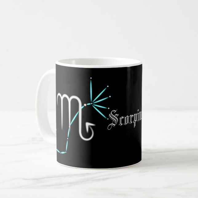Zodiac Constellation Scorpio Café Mug (Devant gauche)