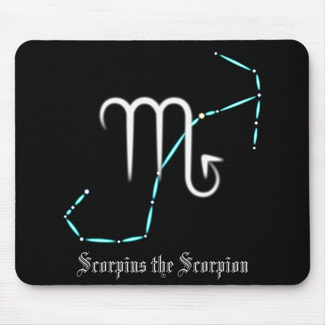 Zodiac Constellation Scorpio Mouse Pad (Front)