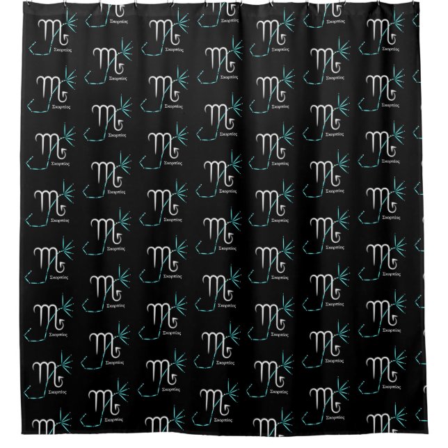 Zodiac Constellation Scorpio Shower Curtain (Front)