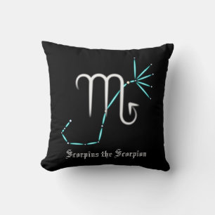 Zodiac Constellation Scorpio Throw Pillow