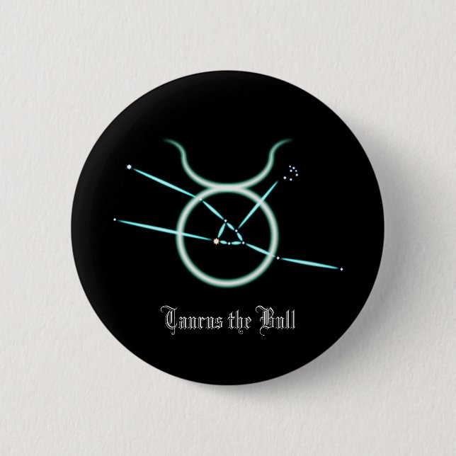 Zodiac Constellation Taurus Button (Front)