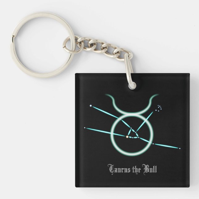 Zodiac Constellation Taurus Keychain (Front)