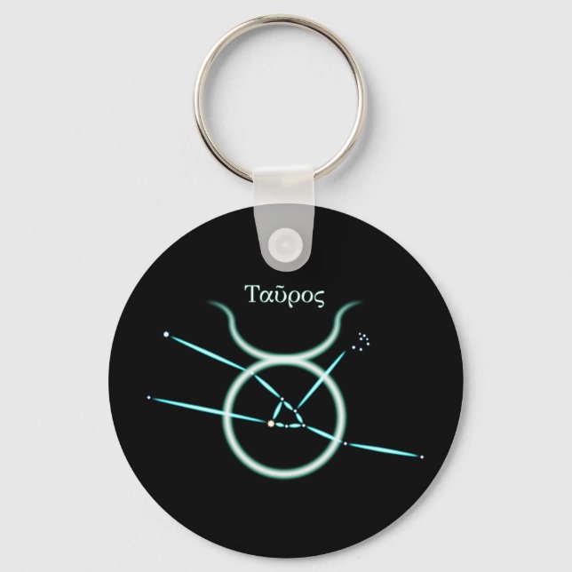 Zodiac Constellation Taurus Keychain (Front)