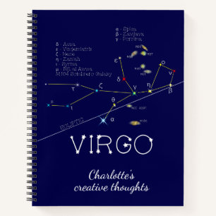 Zodiac Constellation Virgo Notebook