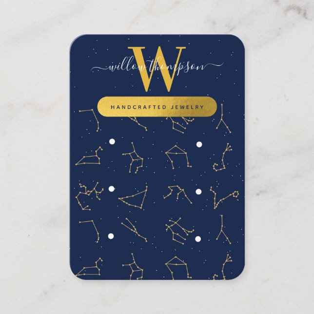 Zodiac Constellations Bijoux Carte d'affichage (Devant)
