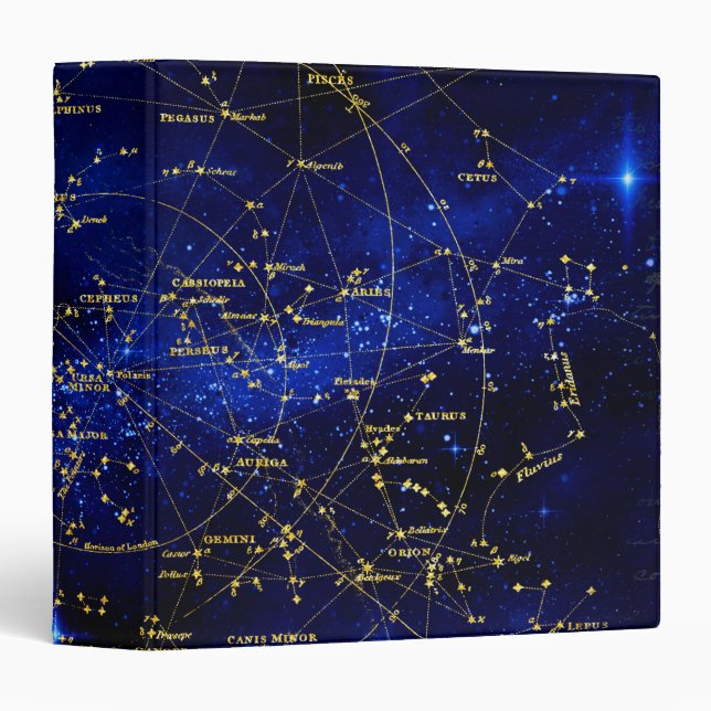 Zodiac Constellations Galaxy Binder (Front/Spine)