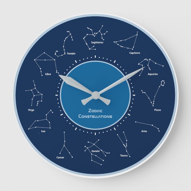 ZODIAC CONSTELLATIONS LARGE CLOCK (Front)