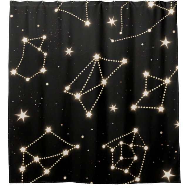 Zodiac Constellations Motif rideau de douche (Devant)