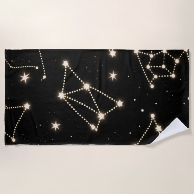 Zodiac Constellations Pattern towel (Front)