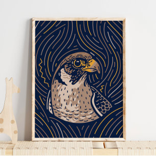 Zodiac Falcon Animal Print   Falcon Print 