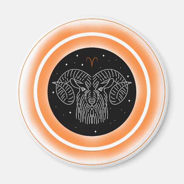 Zodiac Fire Element Aries Magnet (Front)