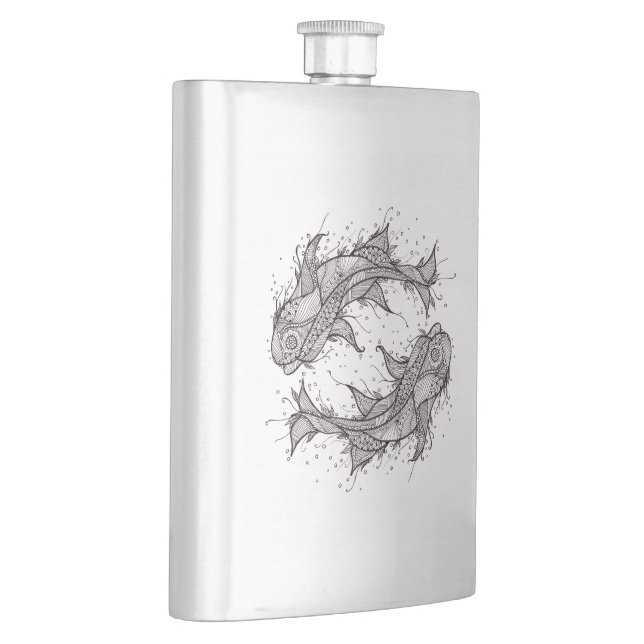 Zodiac Fish Design Flask (Right)