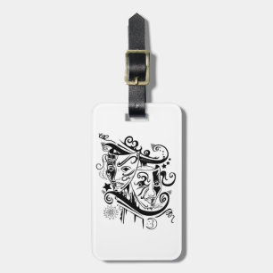 Zodiac - Gemini - Black & White Luggage Tag