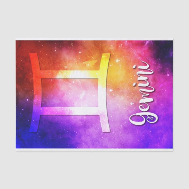 Zodiac : Gemini Candy Space Tissue Paper (Front)