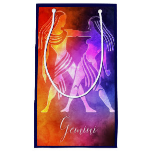 Zodiac : Gemini Colourful Candy Colours Small Gift Bag