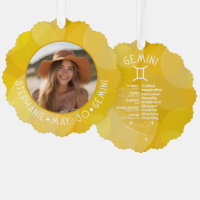 Zodiac Gemini Custom Birthday Photo Astrology