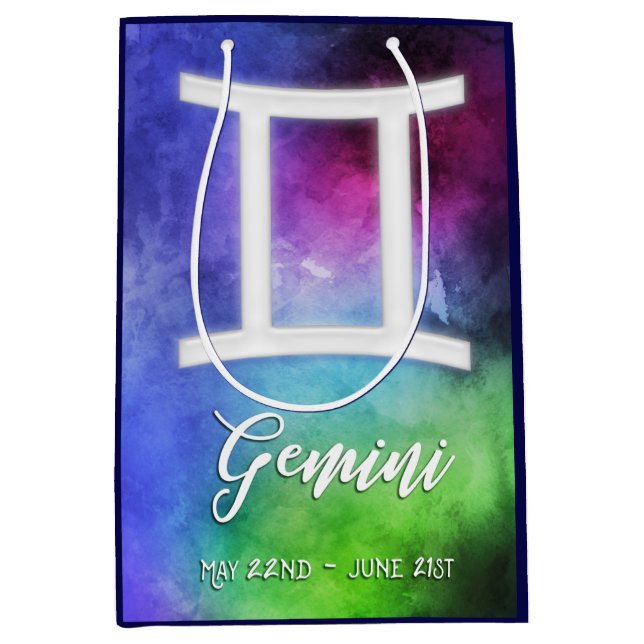 Zodiac : Gemini Dates Medium Gift Bag (Front)
