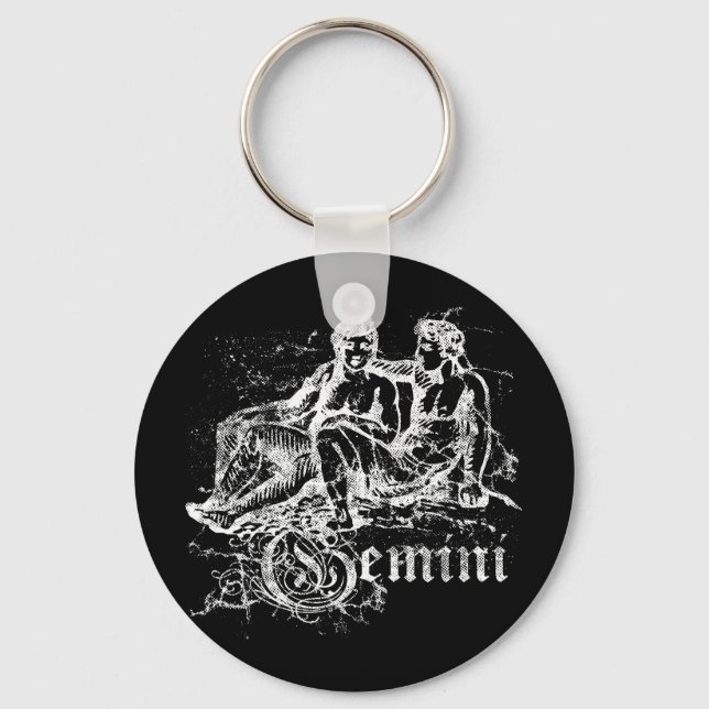 Zodiac Gemini Keychain (Front)