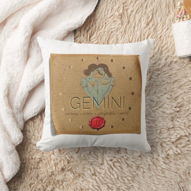 Zodiac - Gemini - Throw Pillow (Blanket)