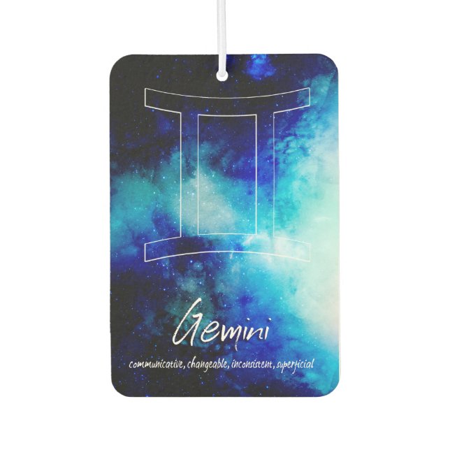 Zodiac : Gemini Traits Air Freshener (Front)