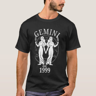 Zodiac Gemini Twins Born in 1999 T-Shirt