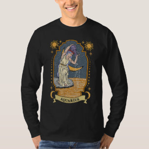 Zodiac gift of retro vintage art for Aquarius girl T-Shirt