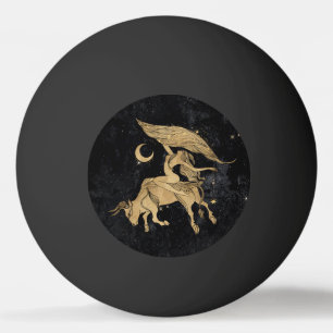 Zodiac Goddess   Cosmic Gold Taurus Astrology Ping Pong Ball