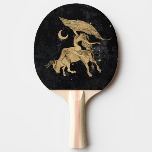 Zodiac Goddess   Cosmic Gold Taurus Astrology Ping Pong Paddle