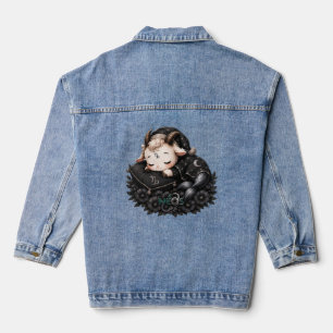 Zodiac Kawaii Neos Capricorn Denim Jacket