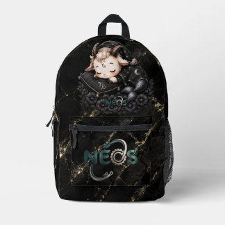 Zodiac Kawaii Neos Capricorn Printed Backpack