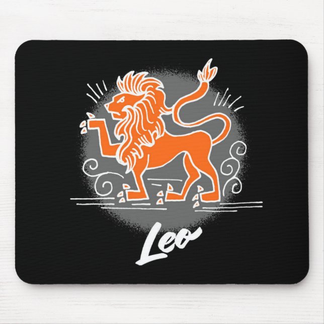 Zodiac Leo Symbol Mouse Pad (Front)
