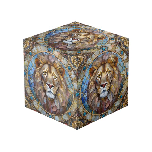 Zodiac - Leo the Lion Cube (Front Angled)