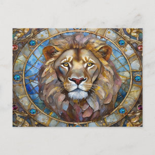 Zodiac - Leo the Lion Holiday Postcard
