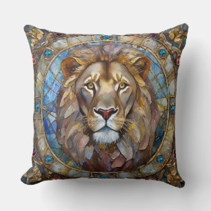 Zodiac - Leo the Lion Throw Pillow