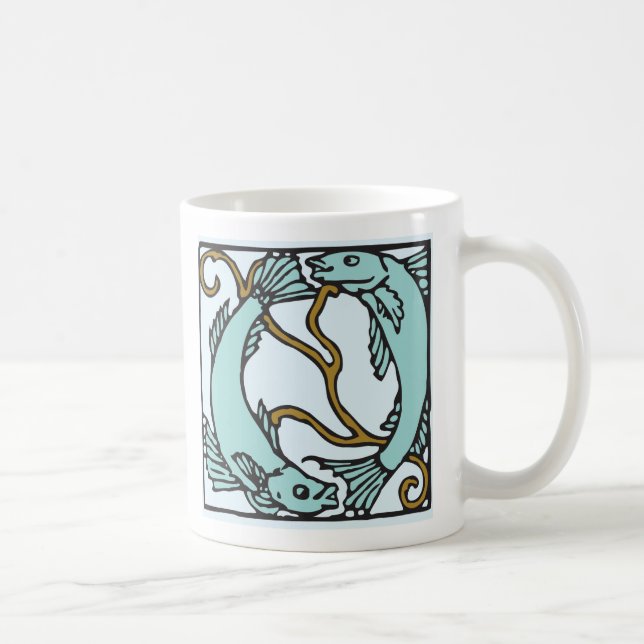 Zodiac letterpress Aries birthday mug (Right)