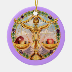 Zodiac Libra - Customize it! Ceramic Ornament