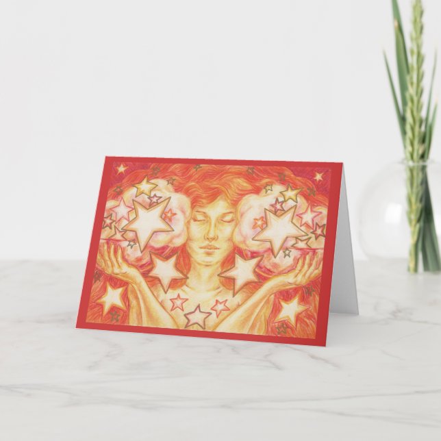 Zodiac Libra greetings card (Front)