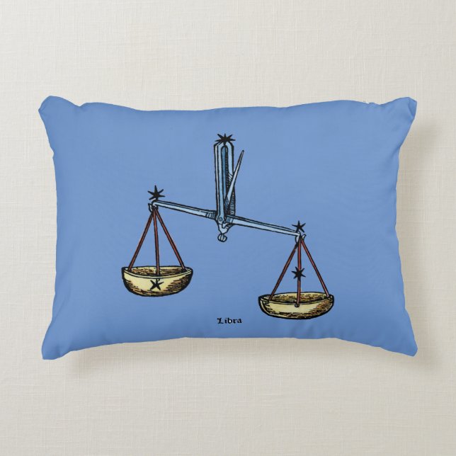 Zodiac: Libra In Colour Accent Pillow (Front)