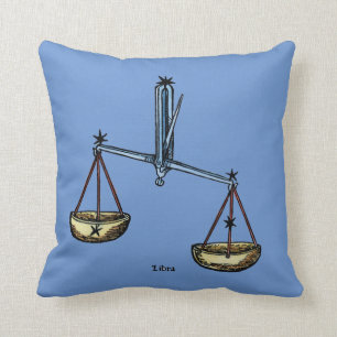 Zodiac: Libra In Colour Throw Pillow