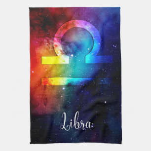 Zodiac : Libra Rainbow Space Kitchen Towel