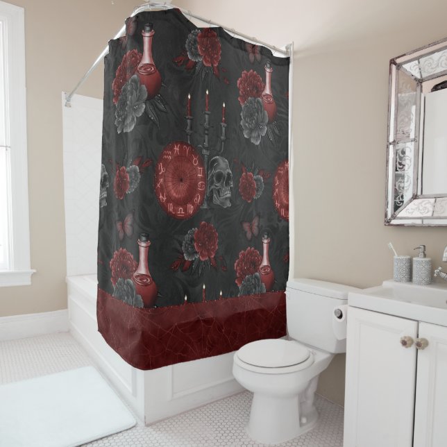 Zodiac Magic Crimson | Henna Red Gothic Skull Rose (In Situ)