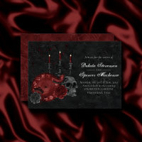 Zodiac Magic Crimson | Henna Red Gothic Skull Rose