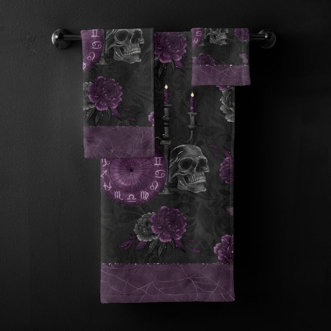 Zodiac Magie | Plum violet foncé Roses de crâne go (Créateur téléchargé)